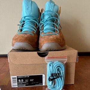 Nike LeBron X EXT QS - Brown and Aqua